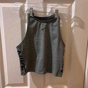 Nike Pro Women's Gray Cropped Tank Top